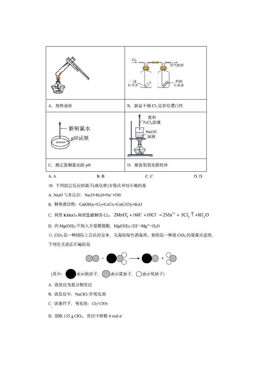 河南省郑州市“八校联盟”2025-2026学年高一上学期11月期中化学试卷（学生版）第3页