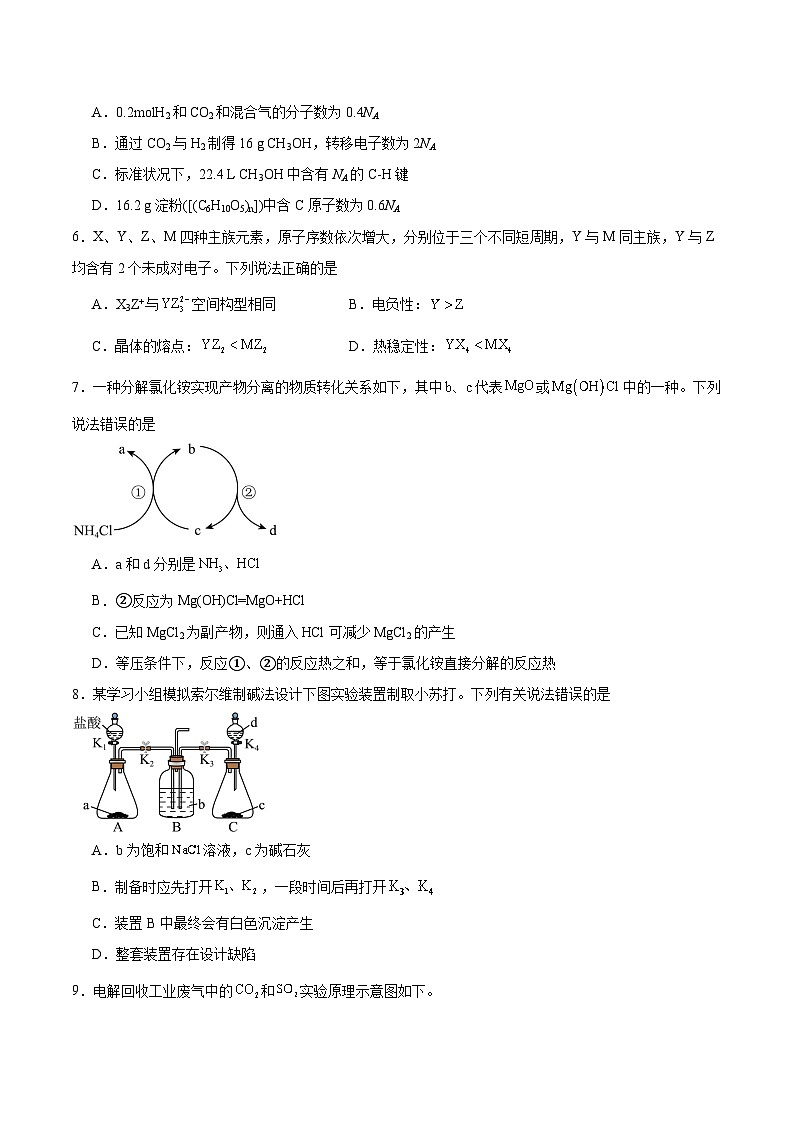 河北省保定市2026届高三上学期摸底考试化学试卷（Word版附答案）第2页