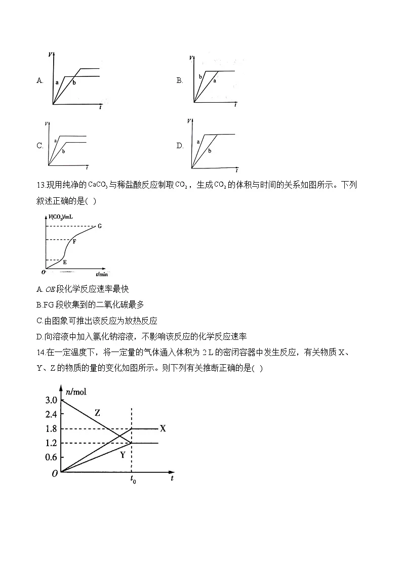 （11）6.2.1化学反应的速率与限度——高一化学人教版（2019）必修二同步课时作业（含答案）第3页