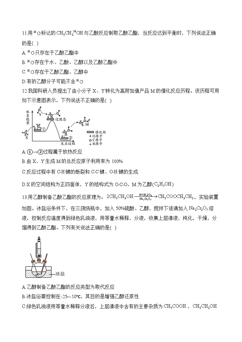 （18）7.3.2乙醇与乙酸——高一化学人教版（2019）必修二同步课时作业（含答案）第3页