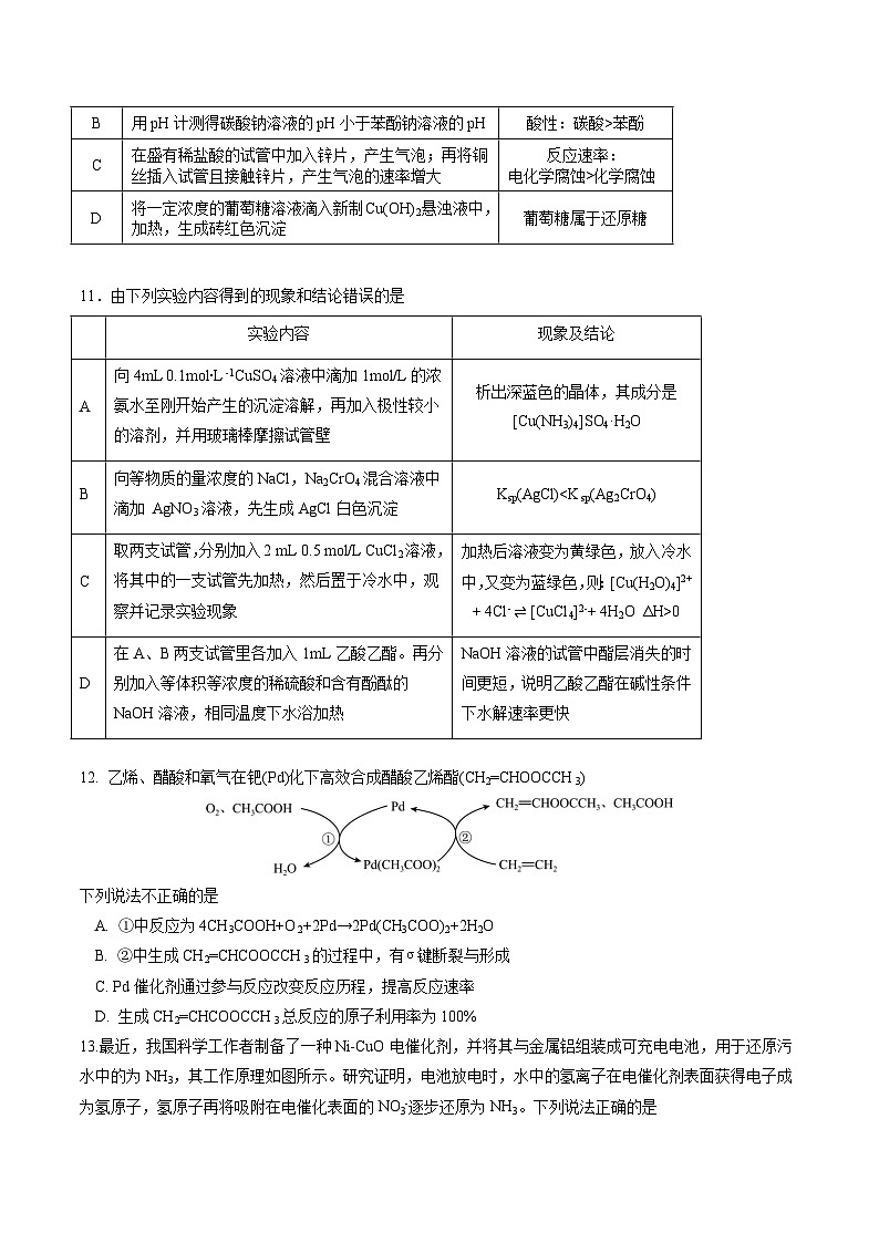 广东省中山市四校2026届高三上学期第一次联考 化学试卷（含答案）第3页