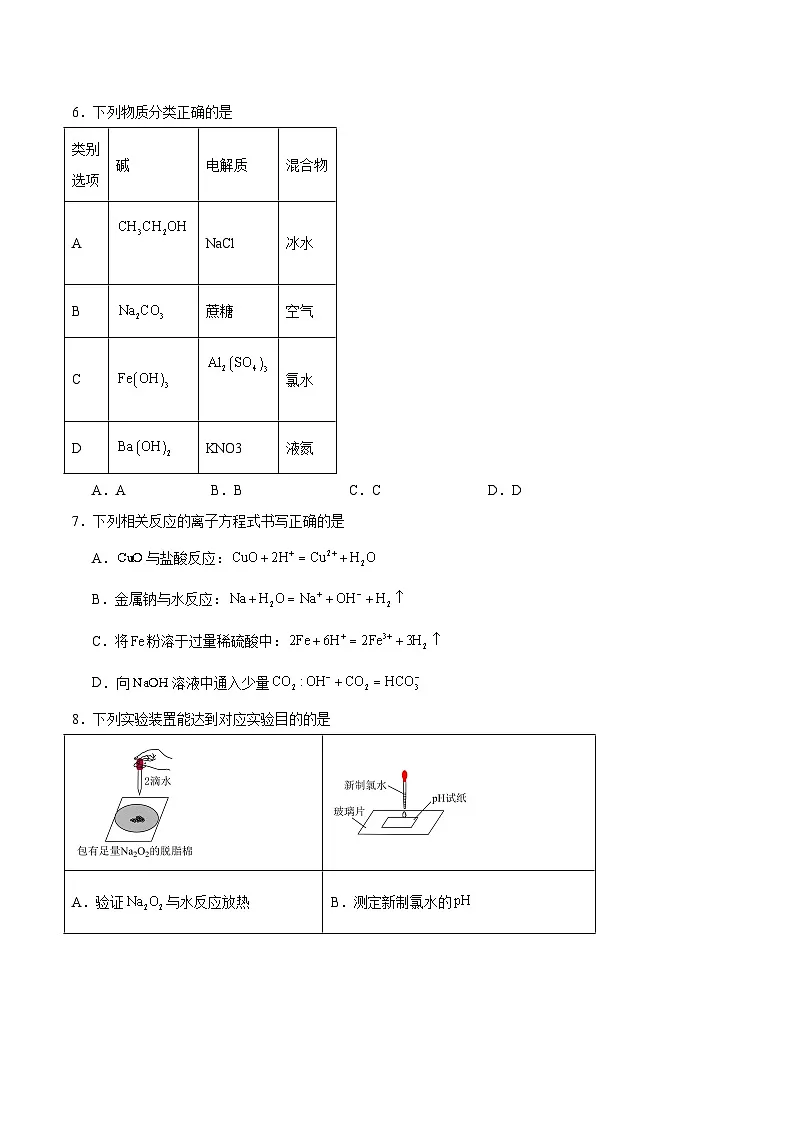 辽宁省沈阳市重点高中2025-2026学年高一上学期11月期中考试试题 化学（含答案）第2页