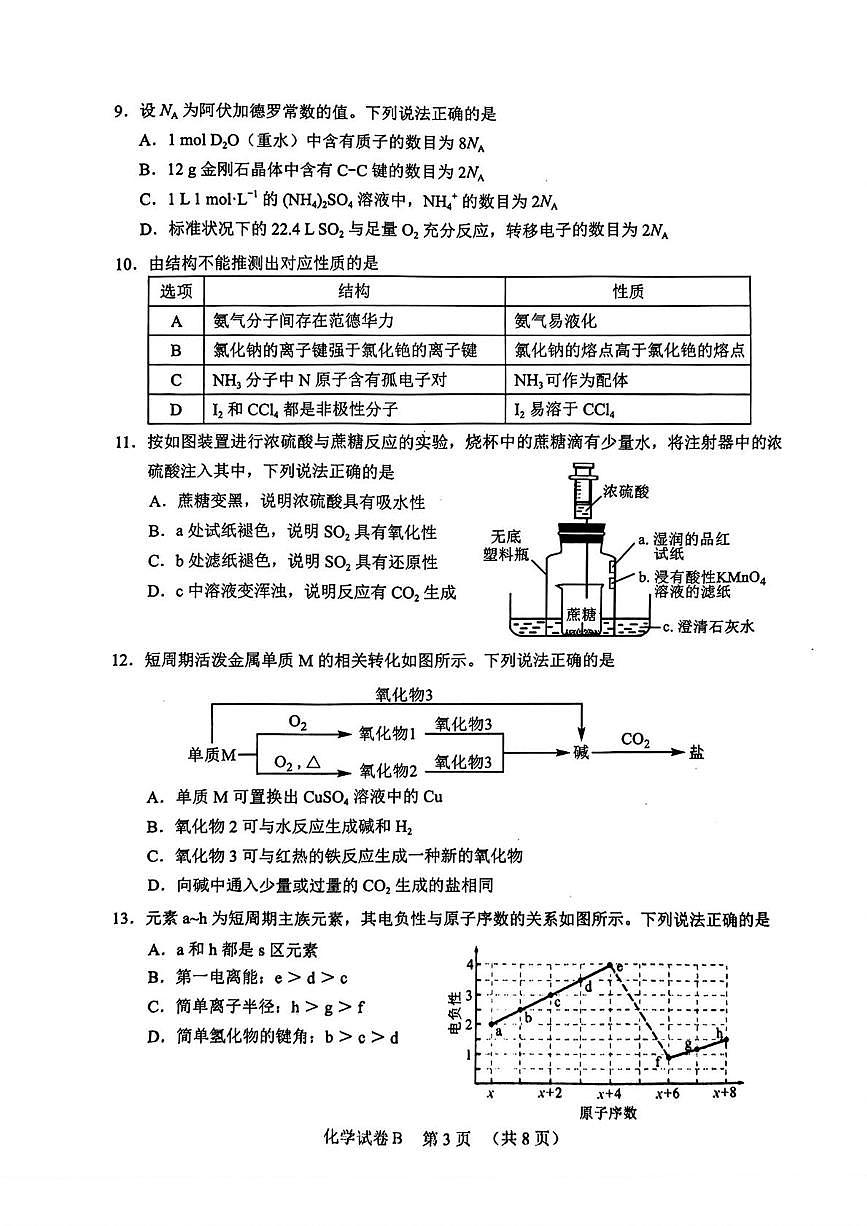 广东省广州市2026届高三年级上学期12月调研测试（广州零模）化学试卷（含答案）第3页