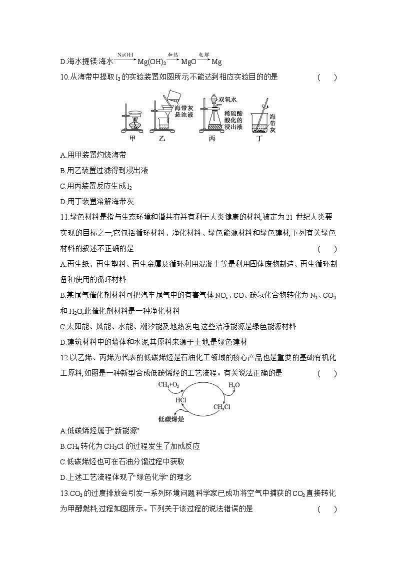 高一化学（人教版必修二）试题阶段质量检测第八章化学与可持续发展（Word版附解析）第3页