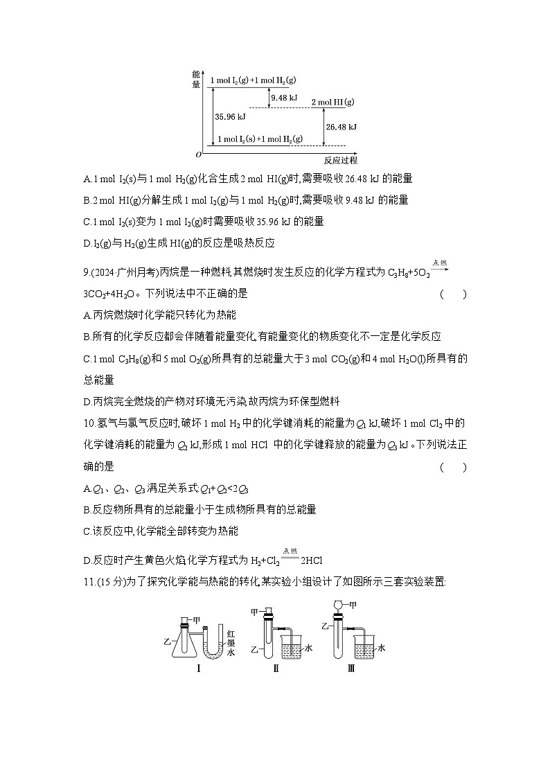 高一化学（人教版必修二）试题课时跟踪检测6.1.1化学反应与热能（Word版附解析）第3页
