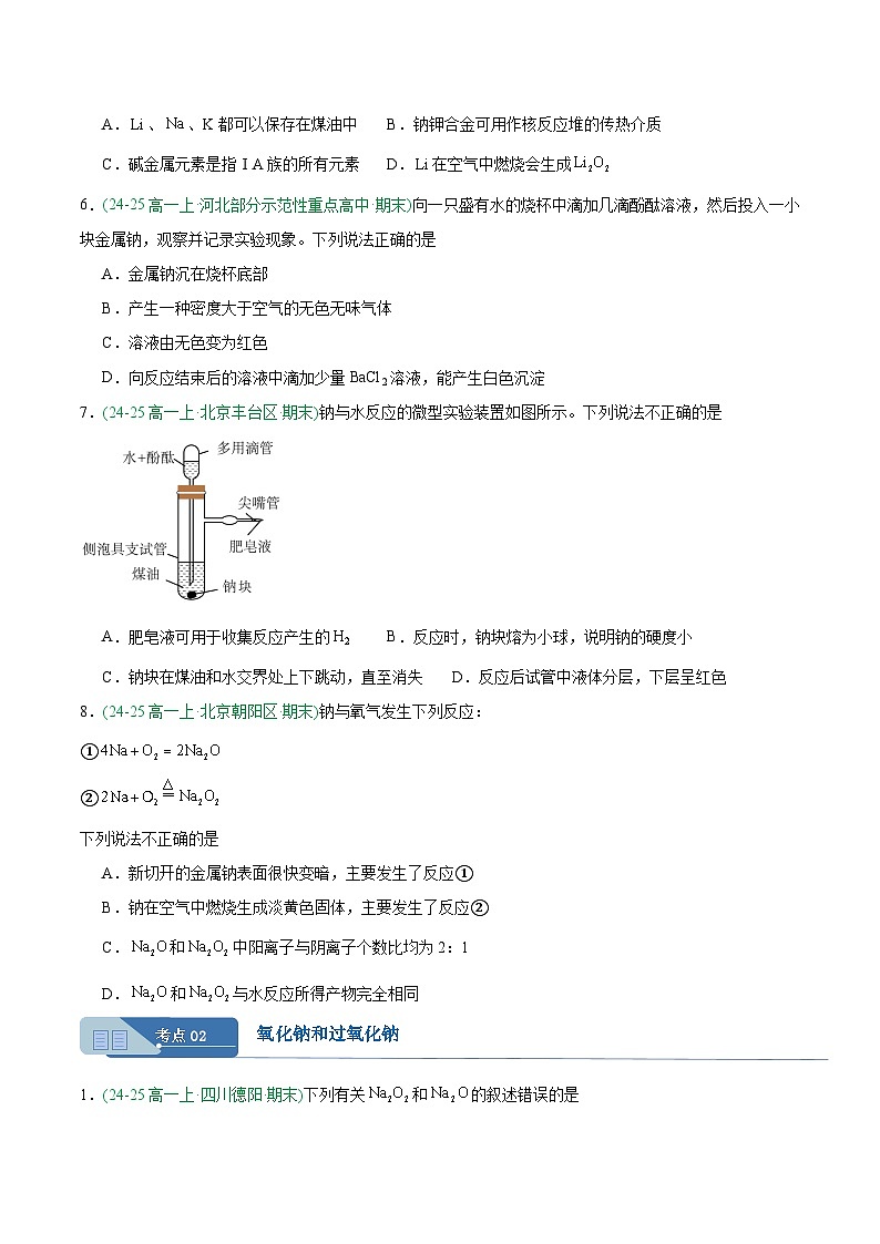 专题04 钠及其化合物（期末真题汇编）第2页