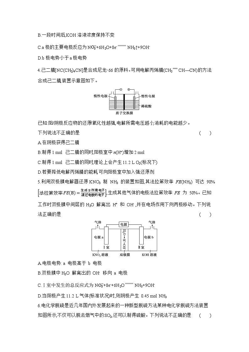 高二化学（人教版选择性必修一）试题周末作业第11周电解原理及其应用（Word版附解析）第2页