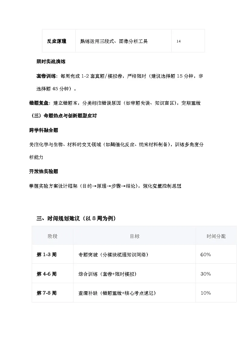 2026届高考化学冲刺方案命题总结及五大题型讲学案第3页