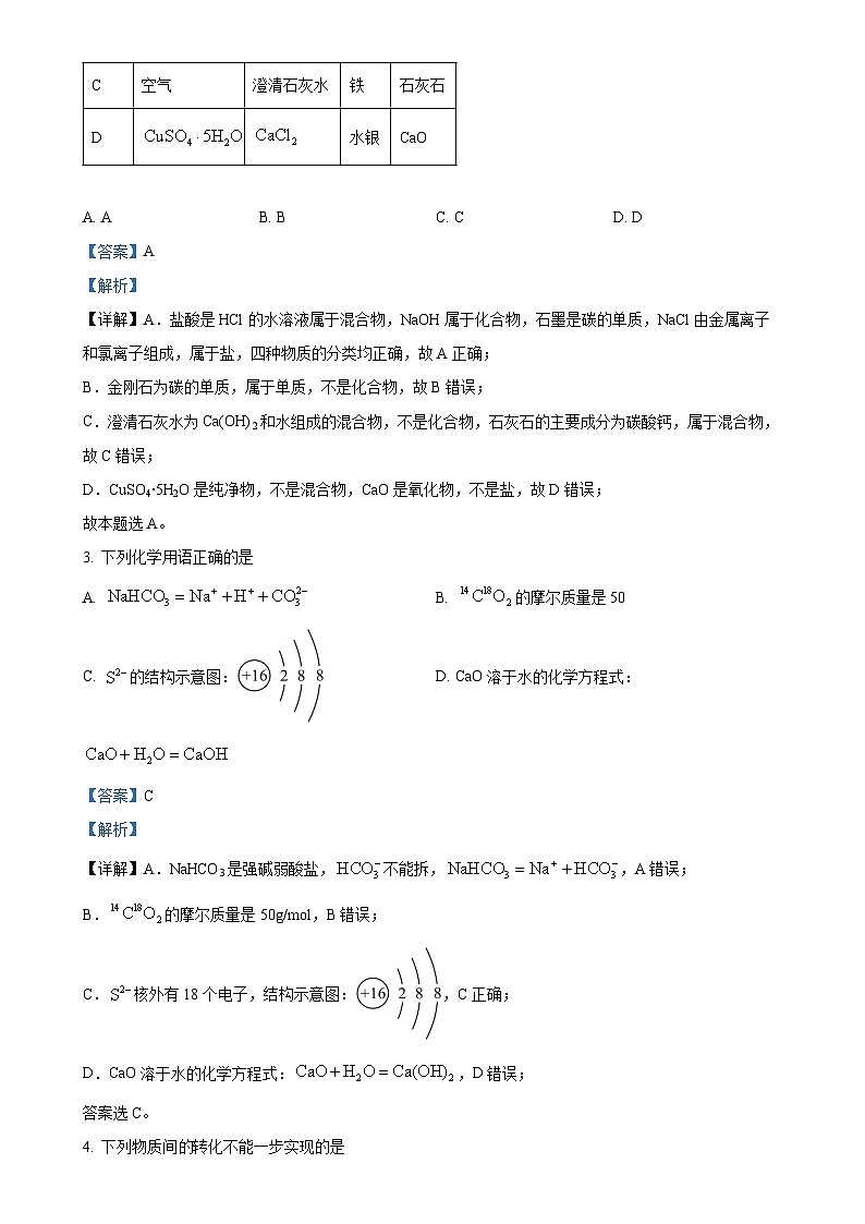 福建省漳州市乙丙级联盟高一上学期期中联考化学试题（解析版）-A4第2页
