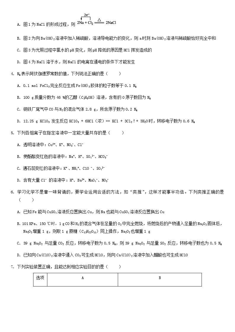 河北省保定市唐县第一中学2025-2026学年高一上学期12月月考化学试卷第2页