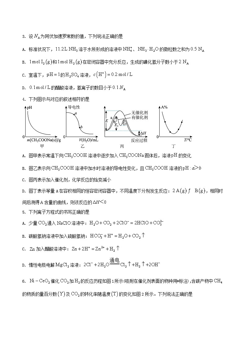 福建省莆田第一中学2025-2026学年高二上学期期中考试化学试题（Word版附答案）第2页