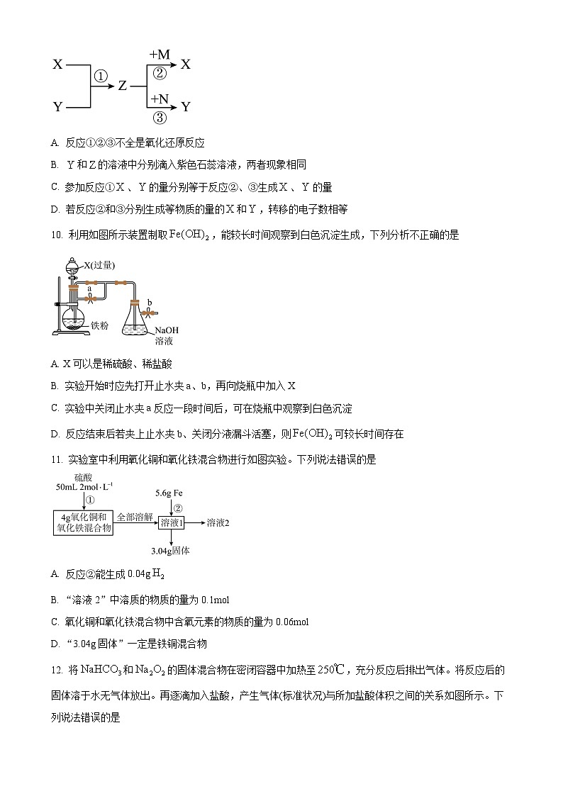 湖北省武昌实验中学2025-2026学年高一上学期十二月月考化学试卷（原卷版）第3页