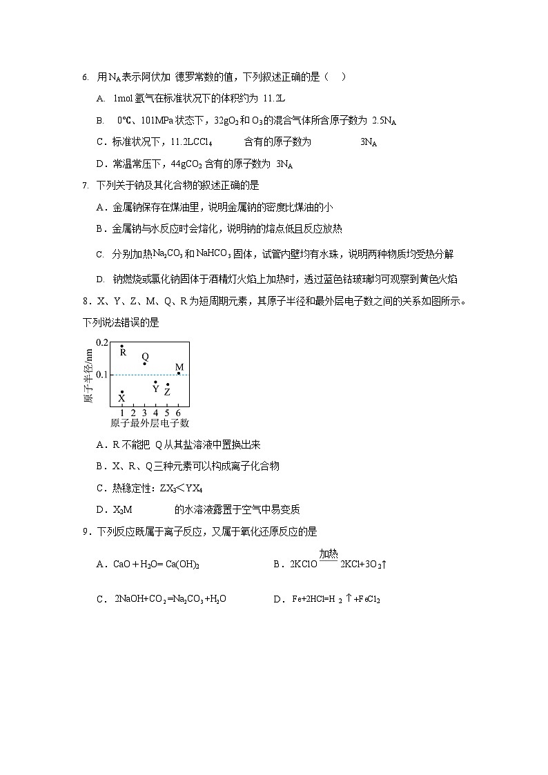 湖南省岳阳市汨罗市第二中学2025-2026学年高一上学期12月月考化学试题第2页