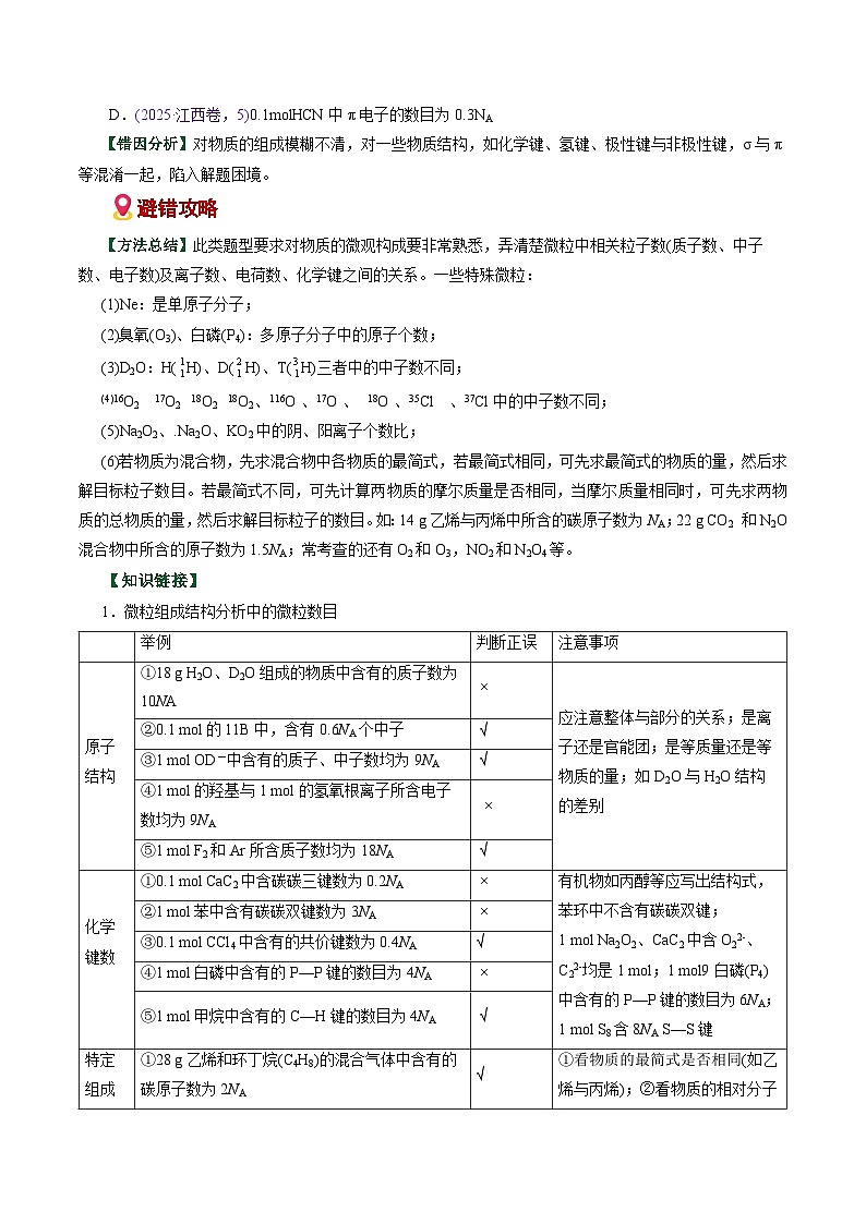 专题05  化学计量与NA应用陷阱（易错专练）（全国通用）（原卷版）第3页