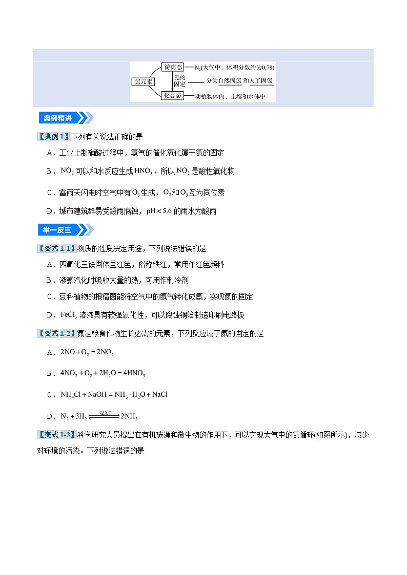 第3节 氮的循环（专项训练）（原卷版）第2页
