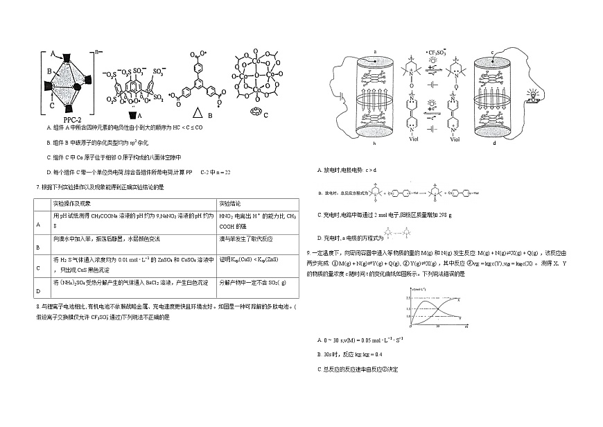 福建省厦门外国语学校2026届高三上学期12月月考化学试卷（Word版附答案）第2页