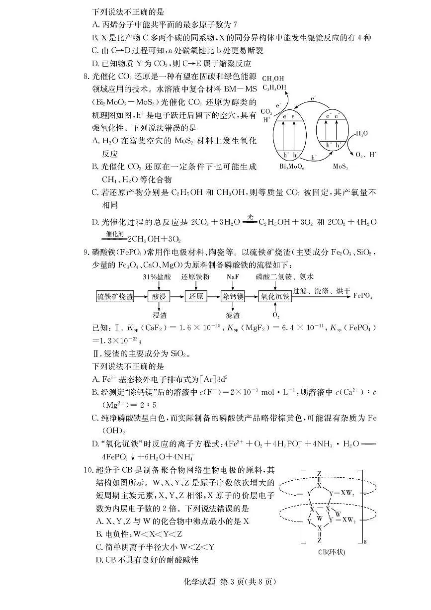 湖南佩佩教育战略合作学校2026届高三1月第二次联考化学试题第3页