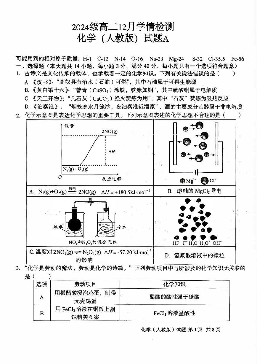 化学试题第1页