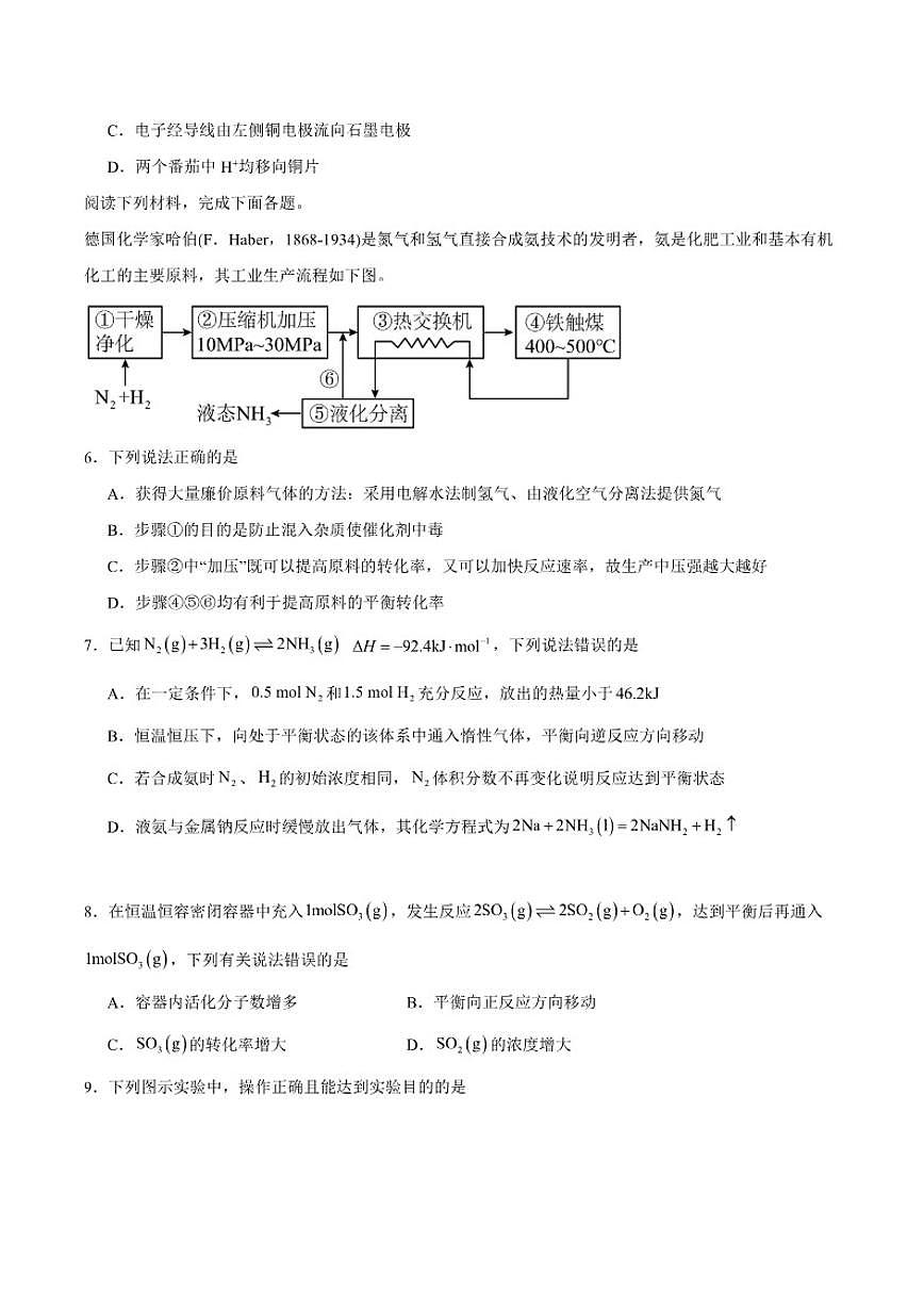 2025-2026学年安徽省鼎尖名校大联考高二上学期11月期中考试化学（B）试卷（含答案）第2页