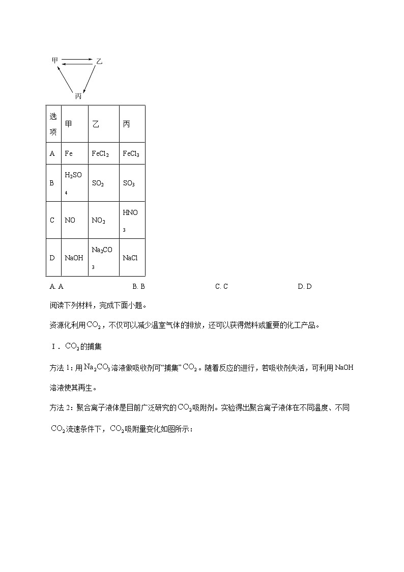 安徽省A10联盟2025届高三上册12月联考化学（B）试题 [附答案]第2页