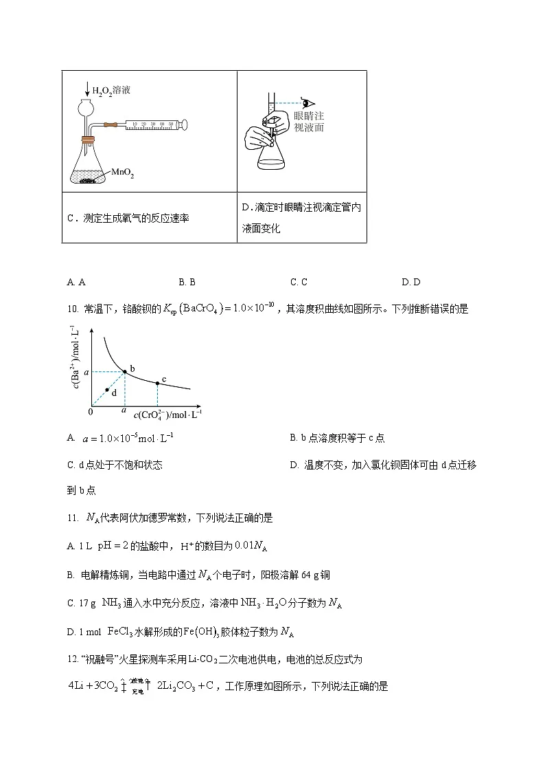 福建省福州市2024~2025学年高二上册期末质量检测化学试题 [附答案]第3页