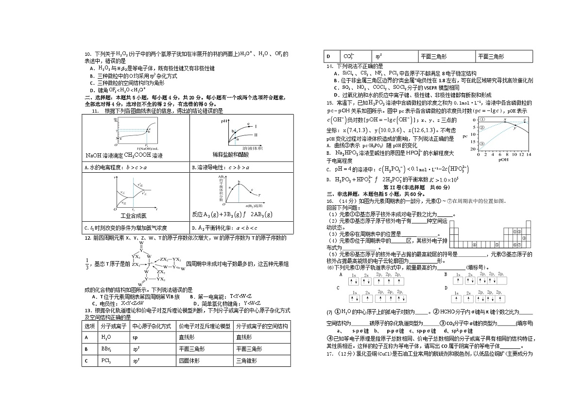 山东省菏泽市第一中学2025-2026学年高二1月质量检测化学试题第2页