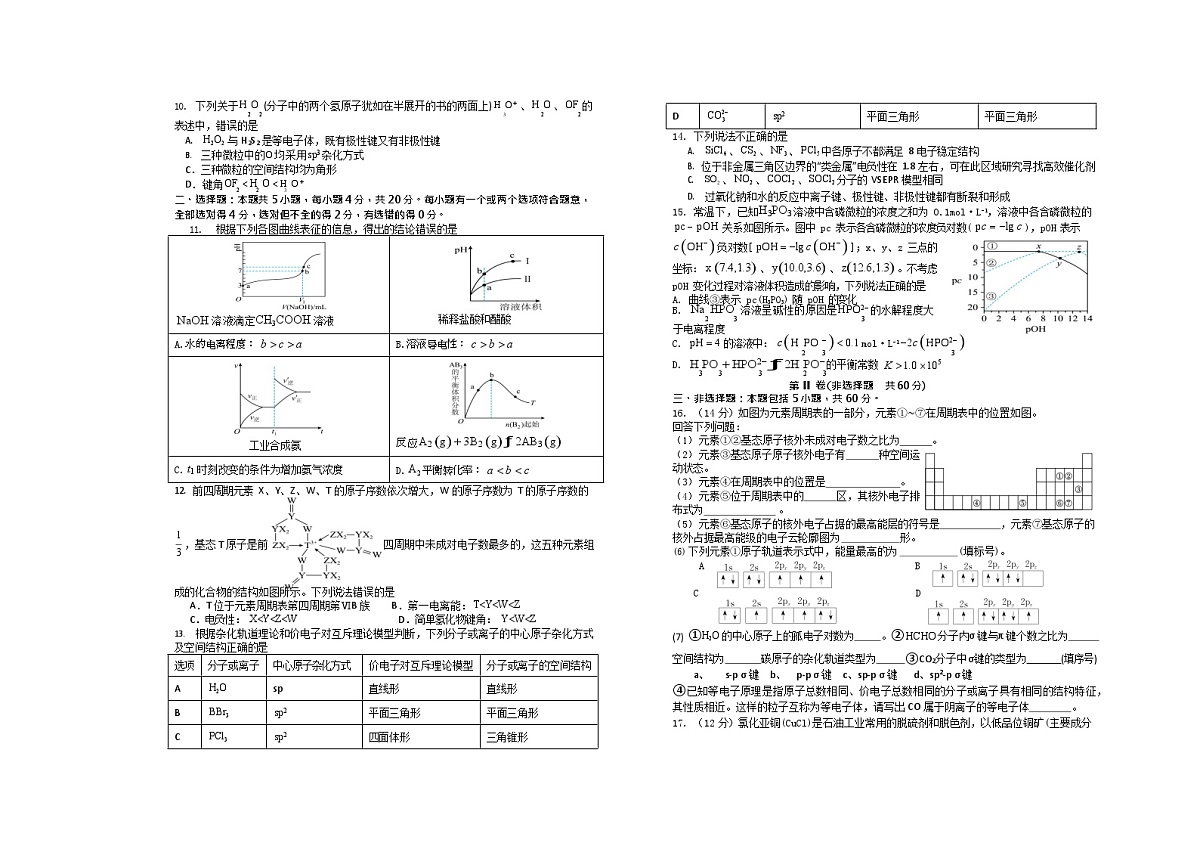 山东省菏泽市第一中学2025-2026学年高二上学期1月质量检测化学试题第2页