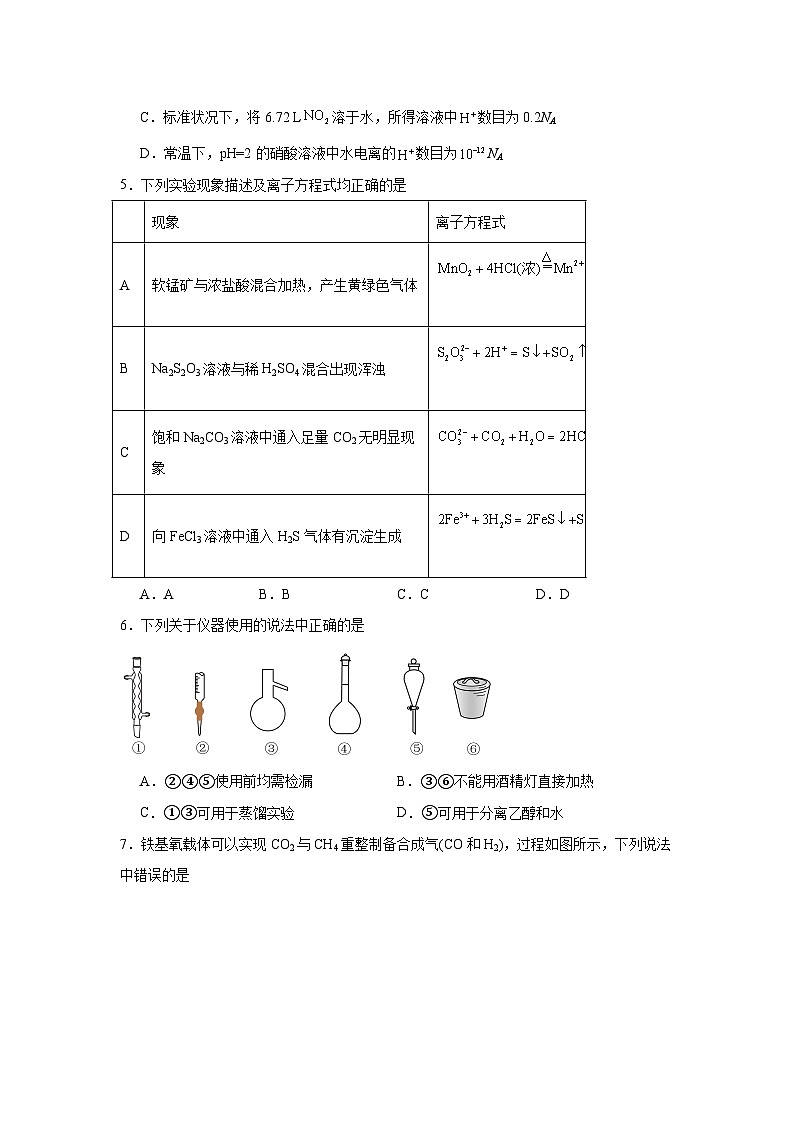 2025-2026学年辽宁省沈阳市高三上学期第一次模拟考试化学试卷（无答案）第2页
