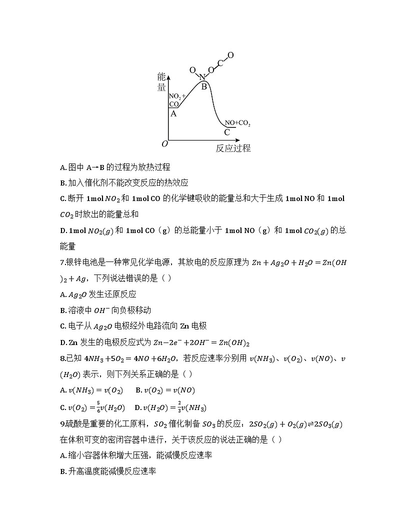 2025-206高中化学人教版必修第二册 第六章 综合测试卷及答案第2页