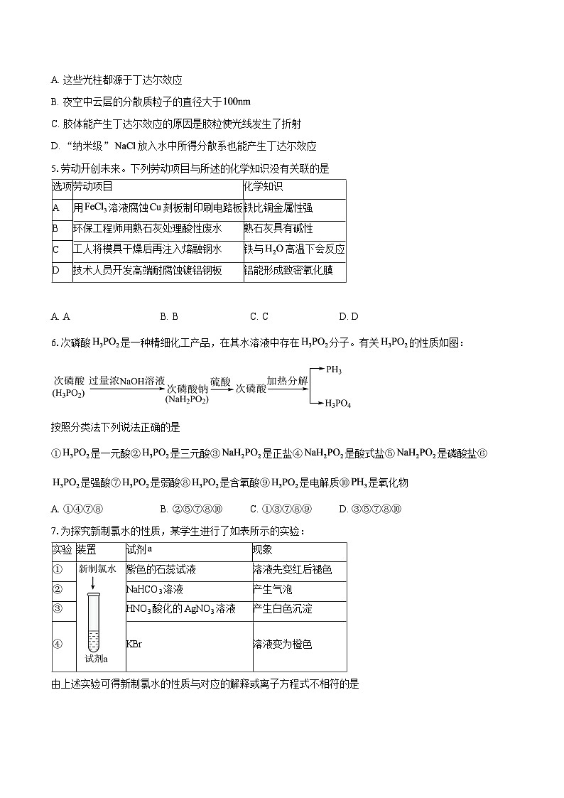 广东省汕头市潮南区2024-2025学年高一上学期1月期末教学质量监测化学试题-自定义类型第2页