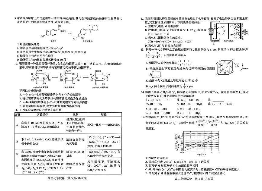 湖北荆州2026届高三上学期元月质检化学试卷（含答案）第2页