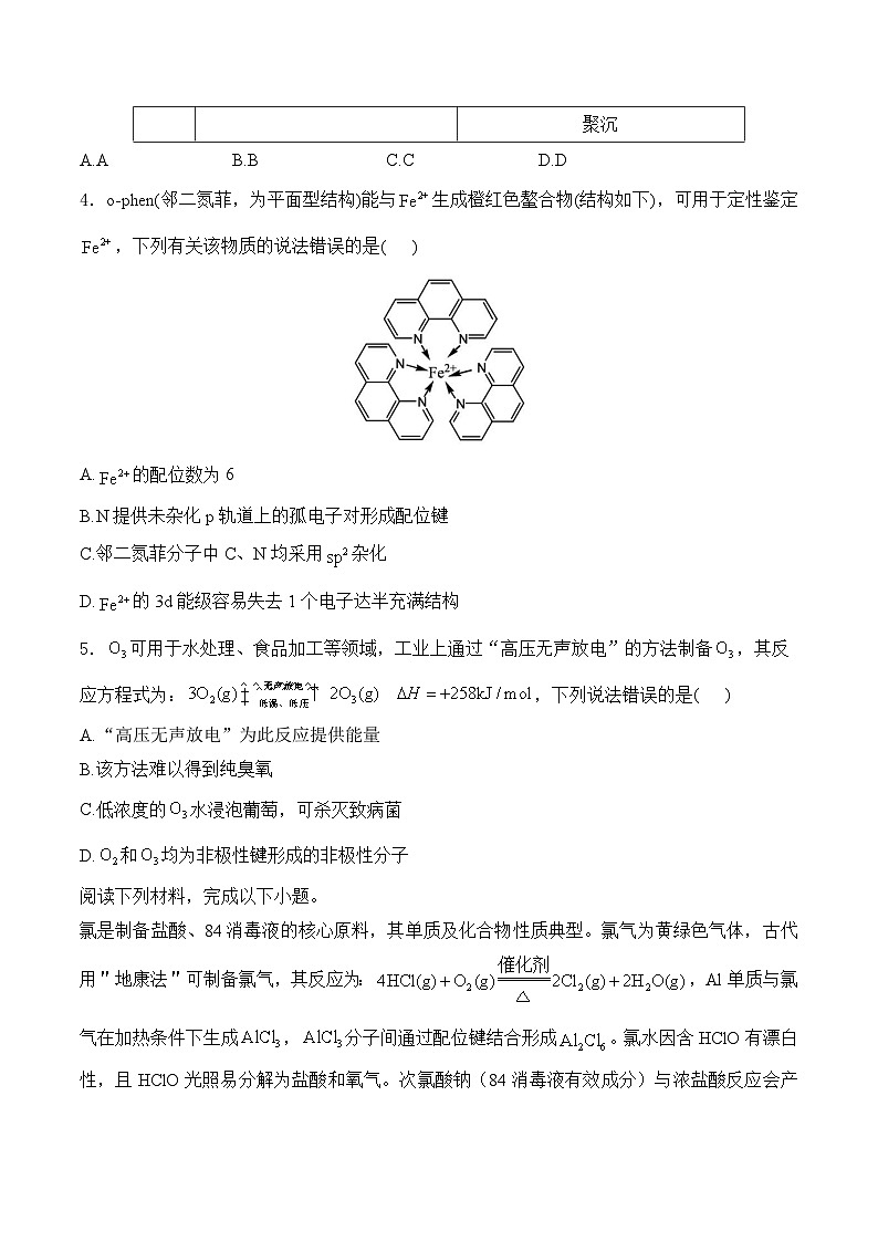 安徽省A10联盟2026届高三上学期12月学情检测 化学（A）试卷第2页