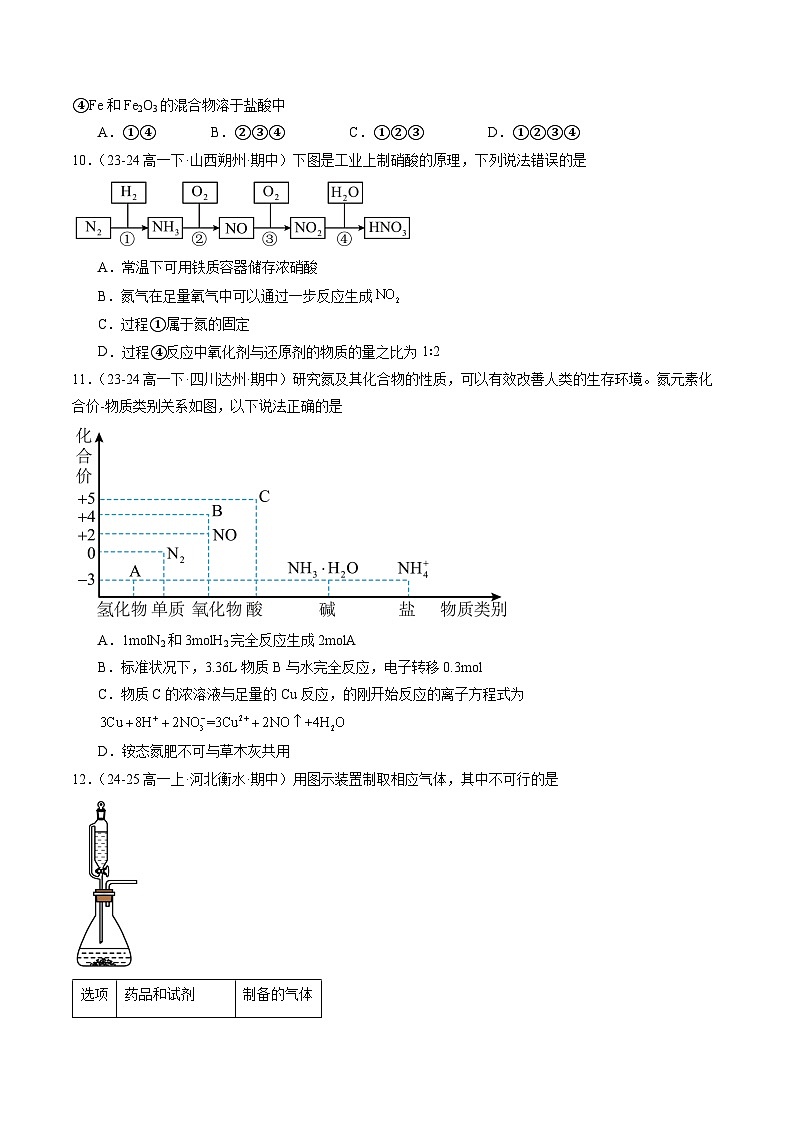 2025-2026学年高一下学期化学人教版必修第二册课时作业第五章第二节氮及其化合物第3课时第3页