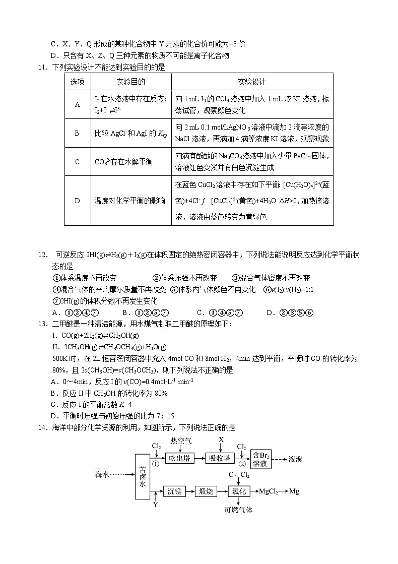 吉林省长春外国语学校2025-2026学年高二上学期期末考试 化学试题 （含答案）第3页