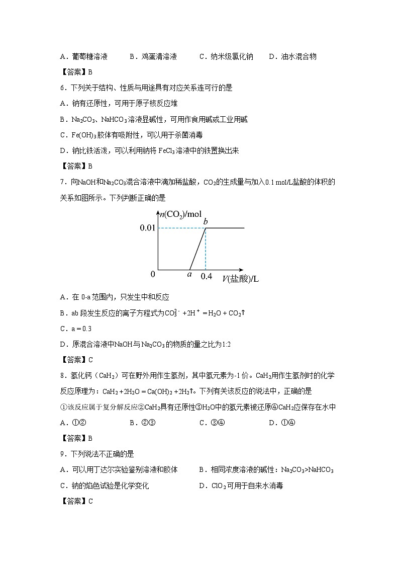 【化学】河南省信阳市固始县2024-2025学年高一上学期1月期末联考试题第2页
