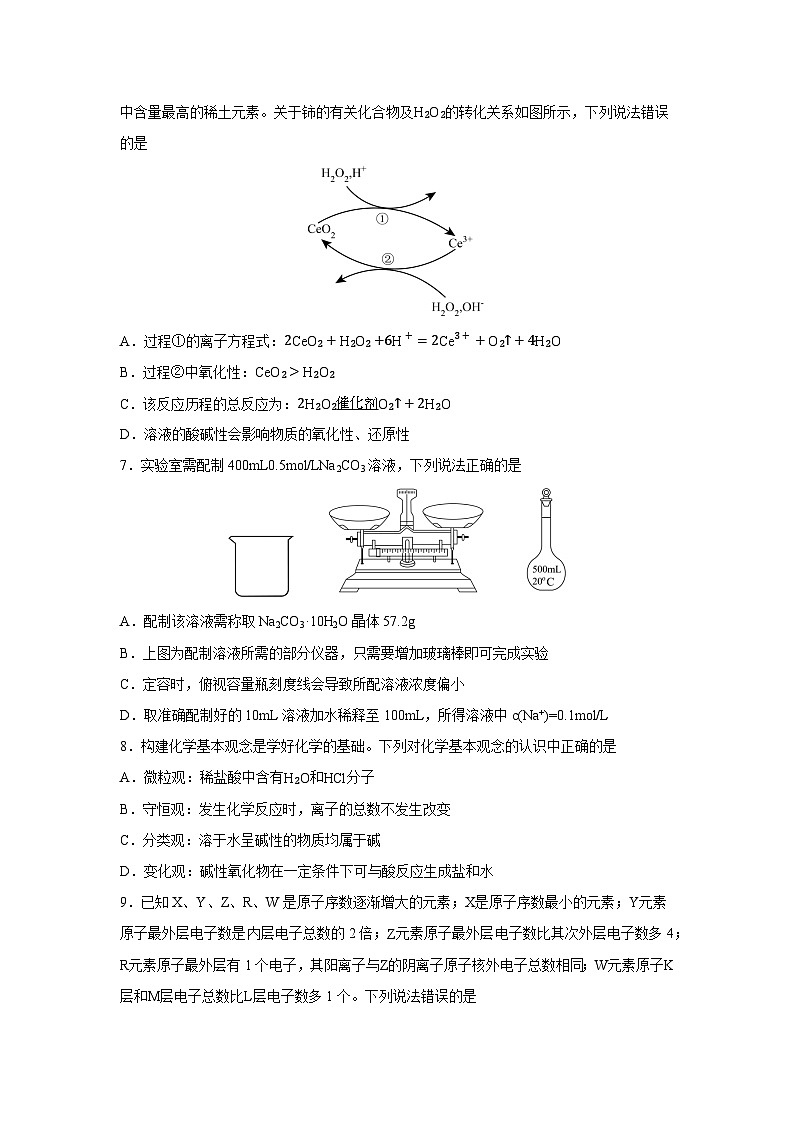 【化学】甘肃省兰州第一中学2024-2025学年高一上学期1月期末考试试题（学生版）第2页