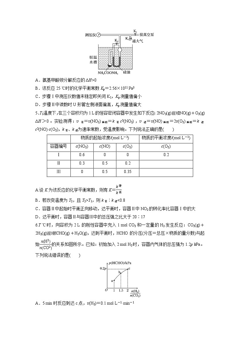 2026高三化学（人教版）一轮复习试题第十一章　第47练　化学平衡常数的综合计算（含答案）第2页