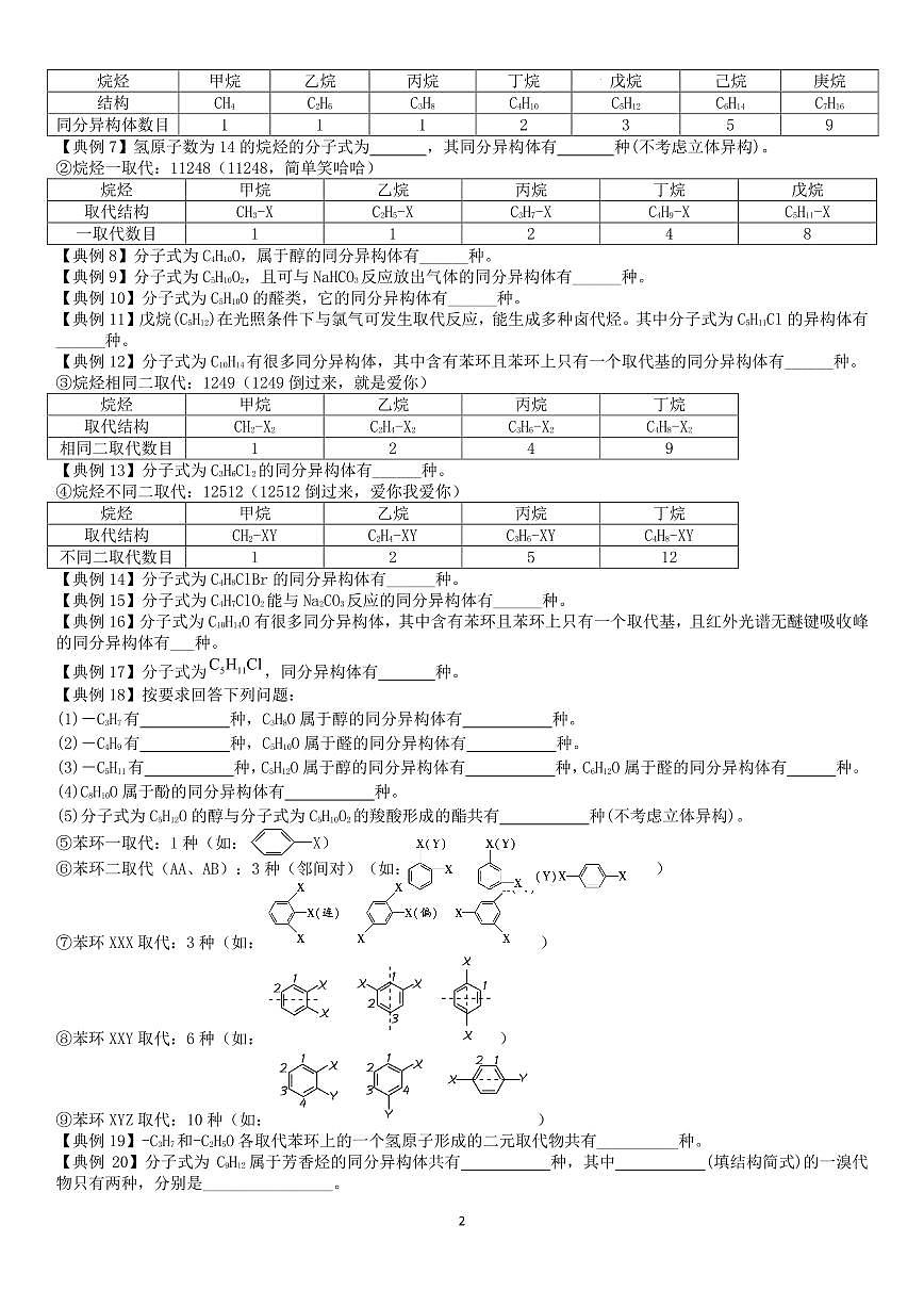 有机物专题复习三 （学生版）第2页