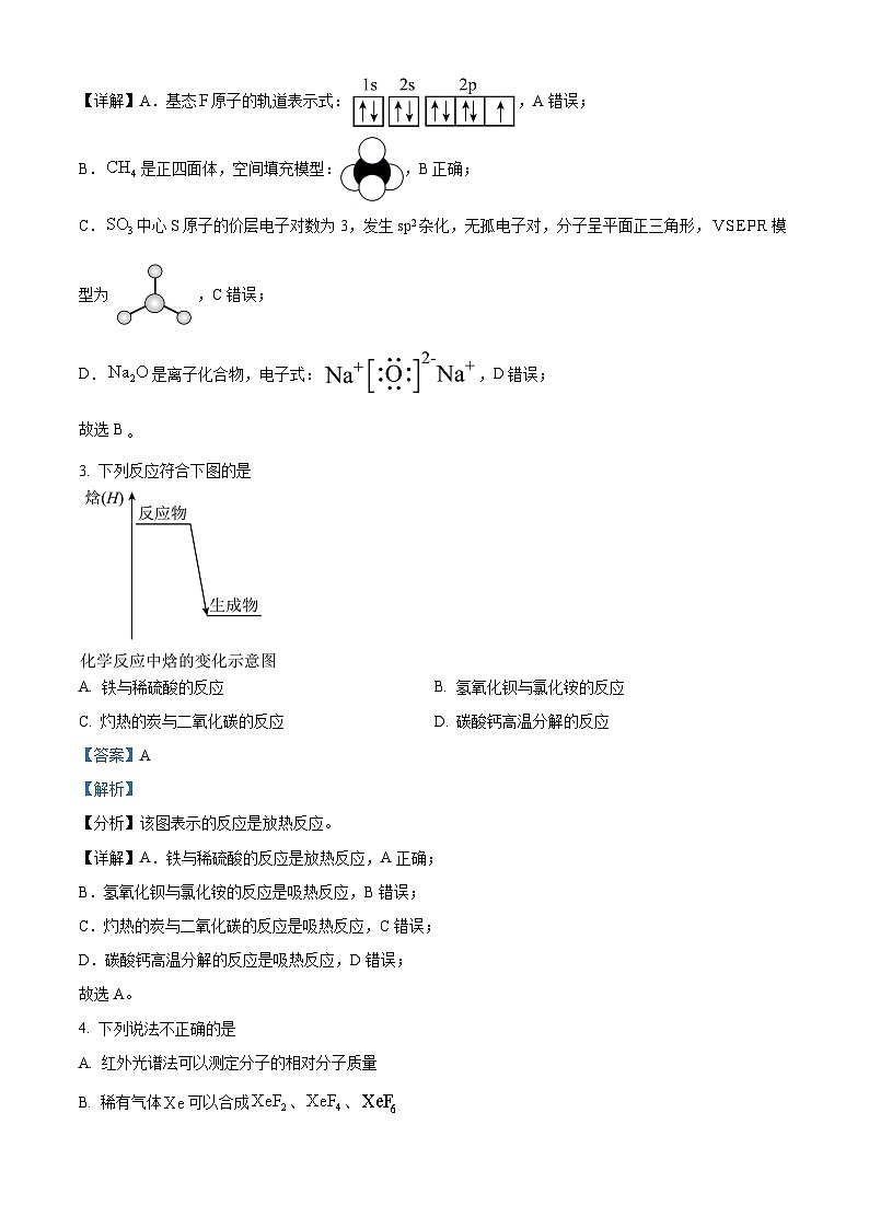 浙江省温州市2023-2024学年高二上学期期末化学试题 含解析第2页