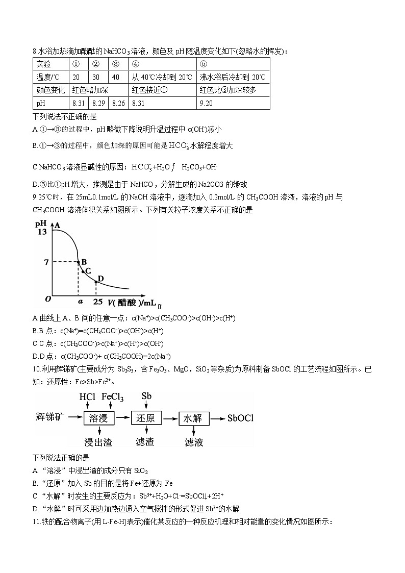 湖南省郴州市2023-2024学年高二上学期期末化学试卷  含答案第3页
