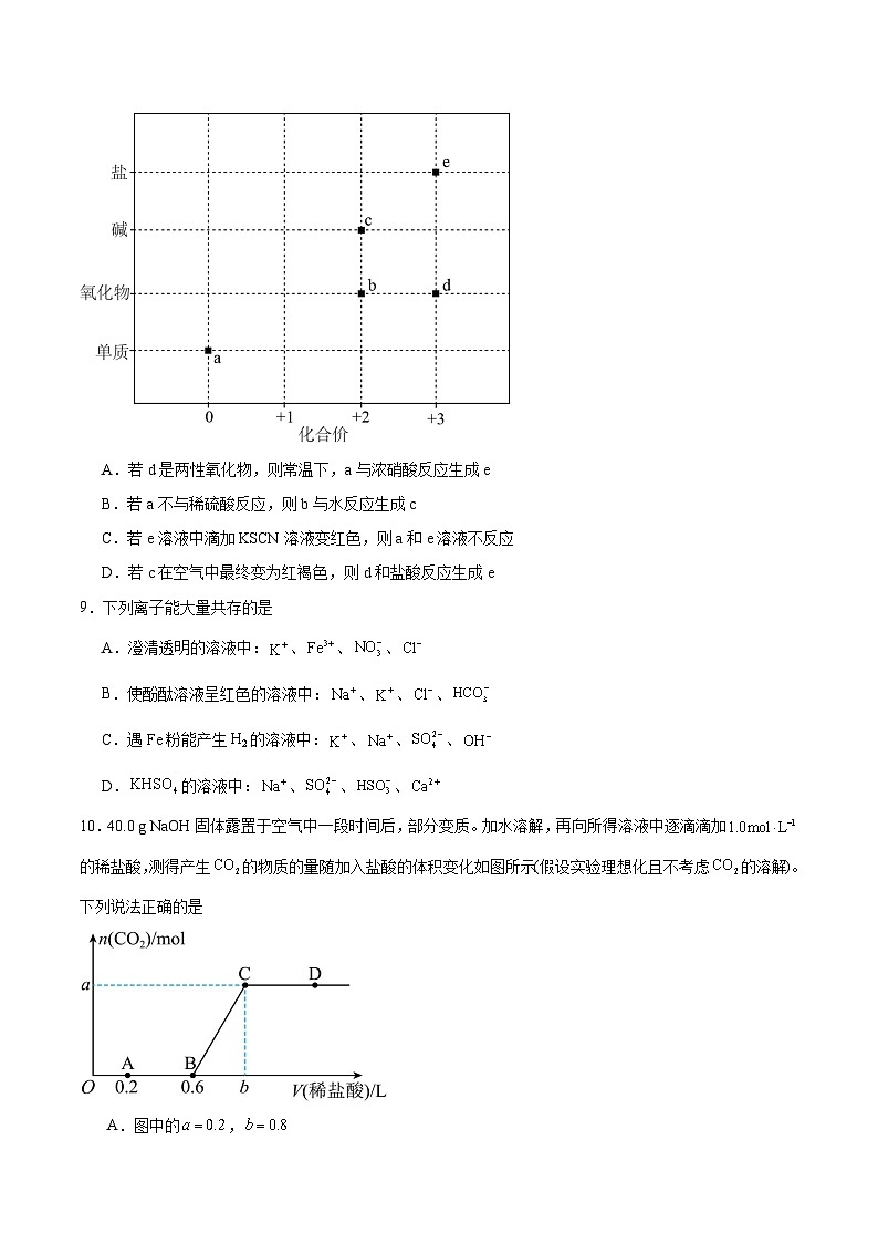 江西省赣州市三县联考2025-2026学年高一上学期12月月考化学试卷（Word版附答案）第3页