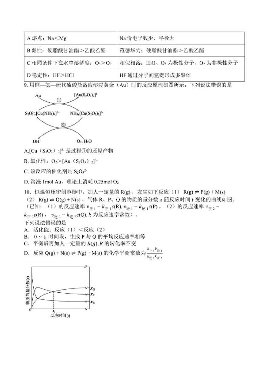 2025-2026学年山东省德州市上学期高三期末化学试卷（含答案）第3页