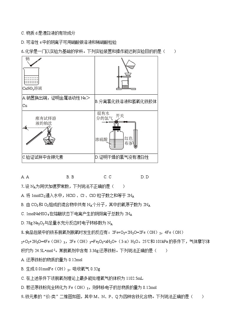 2025-2026学年辽宁省辽西重点高中高一（上）期末化学试卷-自定义类型第2页