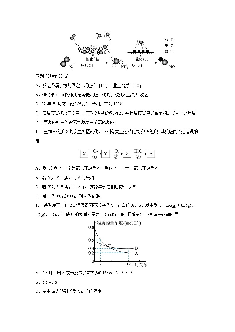 2024-2025学年河北省邯郸市武安市第一中学高一下学期3月月考化学试卷（学生版）第3页