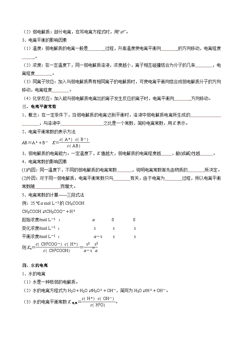专题04 电离平衡 水的电离和溶液的pH（原卷版）第3页