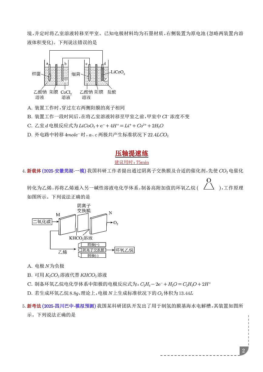 微专题 离子交换膜及其应用（学生版）第2页