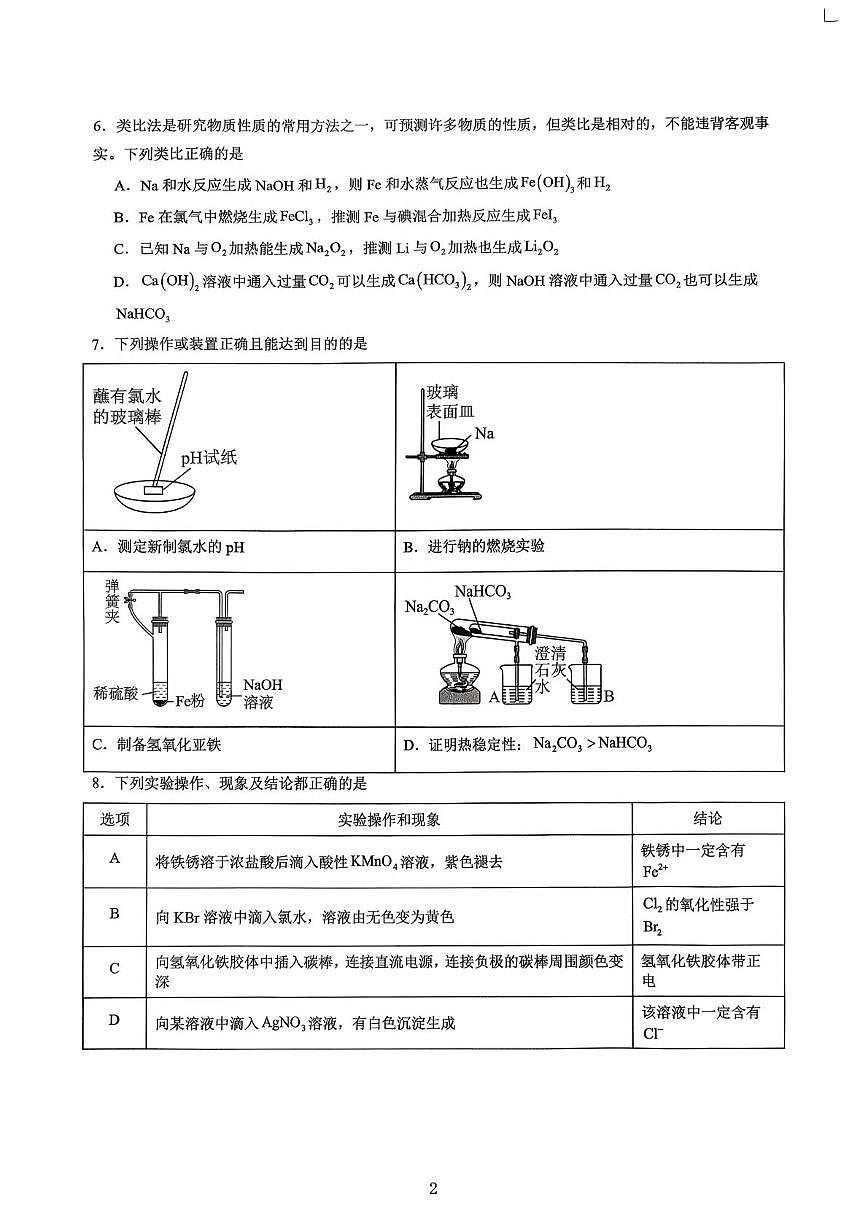 雅礼教育集团2025年下学期期末考试第2页