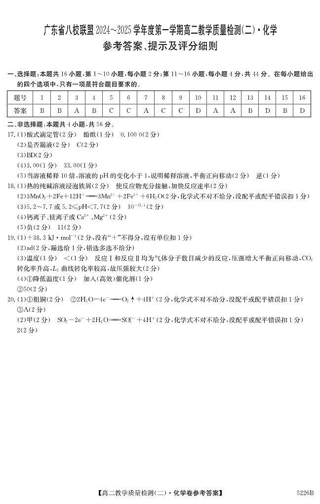 5226B 化学DA第1页