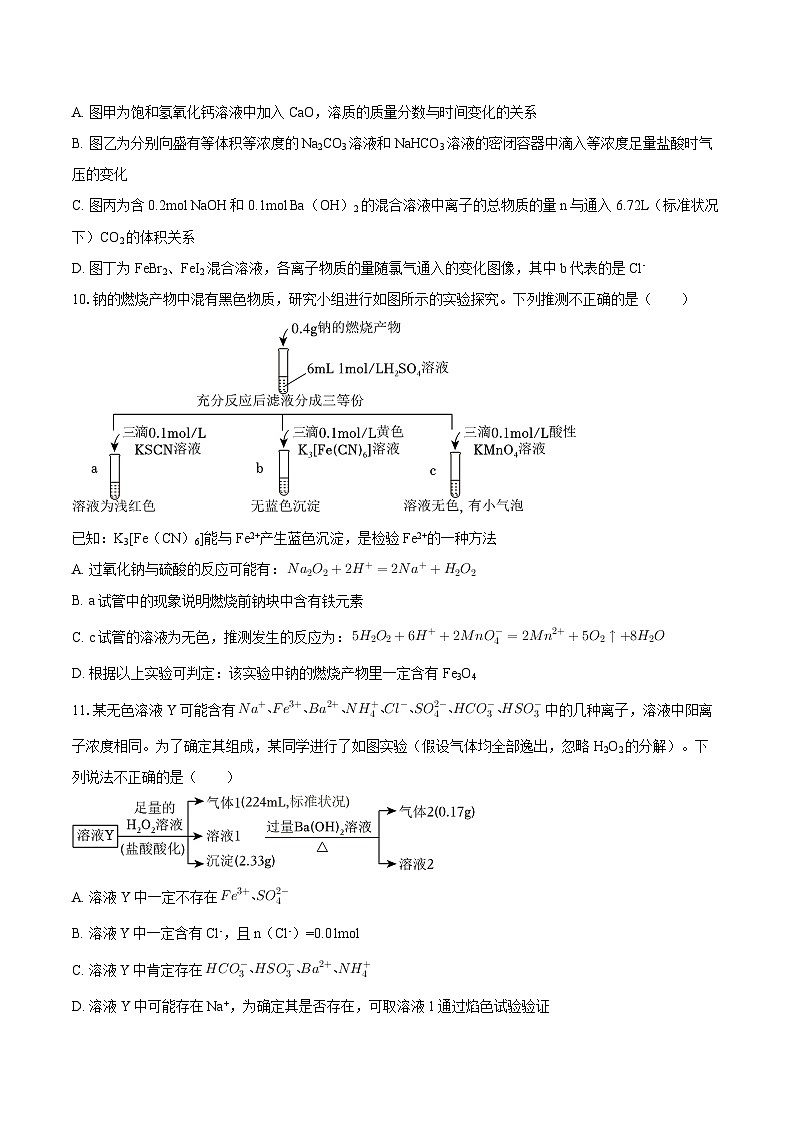 2025-2026学年湖南省长沙市雅礼中学高一（上）期末化学试卷-自定义类型第3页