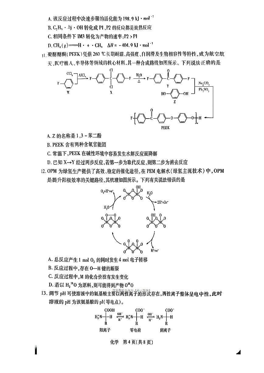 天一2025~2026学年第一学期高三年级期末化学试题无答案第3页